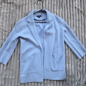 J. Crew Blue Knit Blazer Cardigan XXS